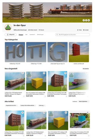 Im e-bay Shop von IN DER SPUR finden Sie auch weitere Artikel in verschiedenen Spurgrößen. Einfach auf das Bild links klicken!