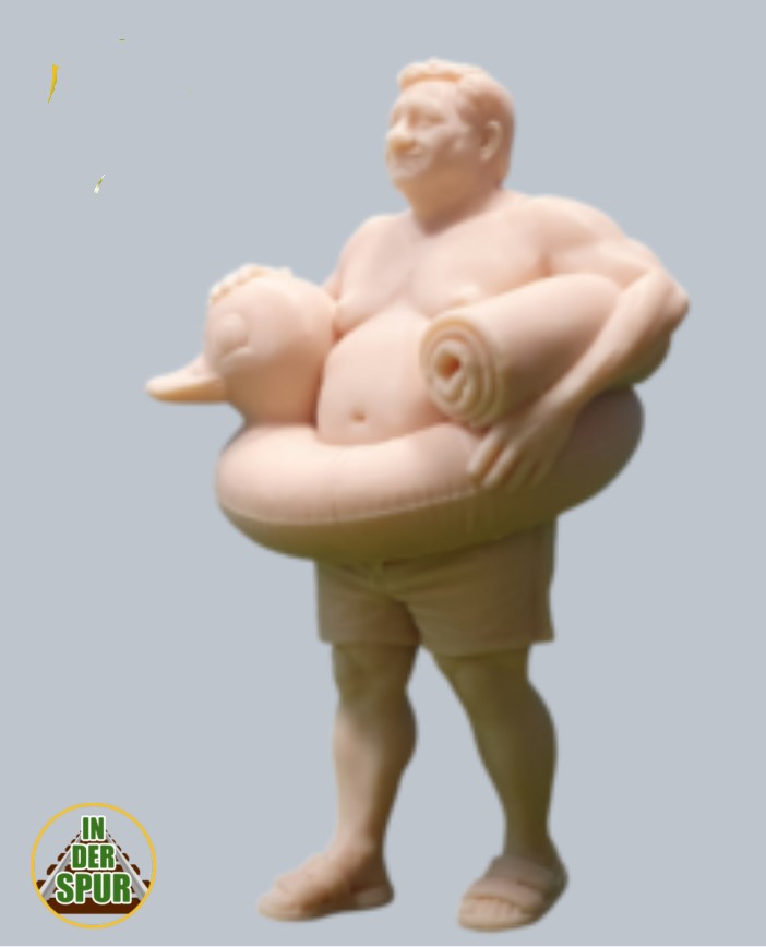 Badebert ist bereit zum Wohlf�hlen im Bad oder am See. 