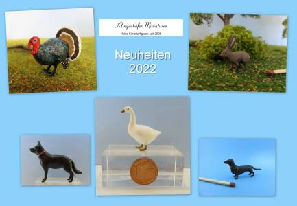 neue Tierfiguren von Klingenhöfer Miniaturen für 2022 