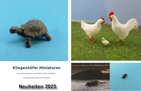 neue Tiere von Klingenhöfer Miniaturen für 2023  