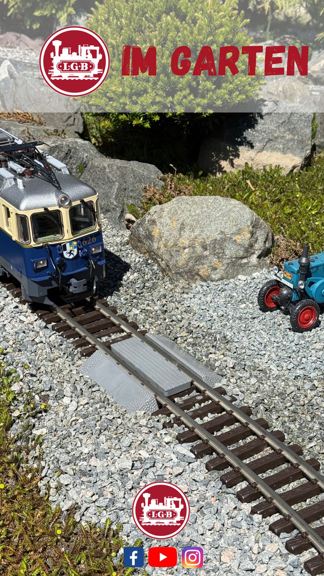 Neues Handyhintergrundbild fr die "Alby Glatt" - RhB Lokomotiver Ge 4/4 II 626 - LGB Modell 26448