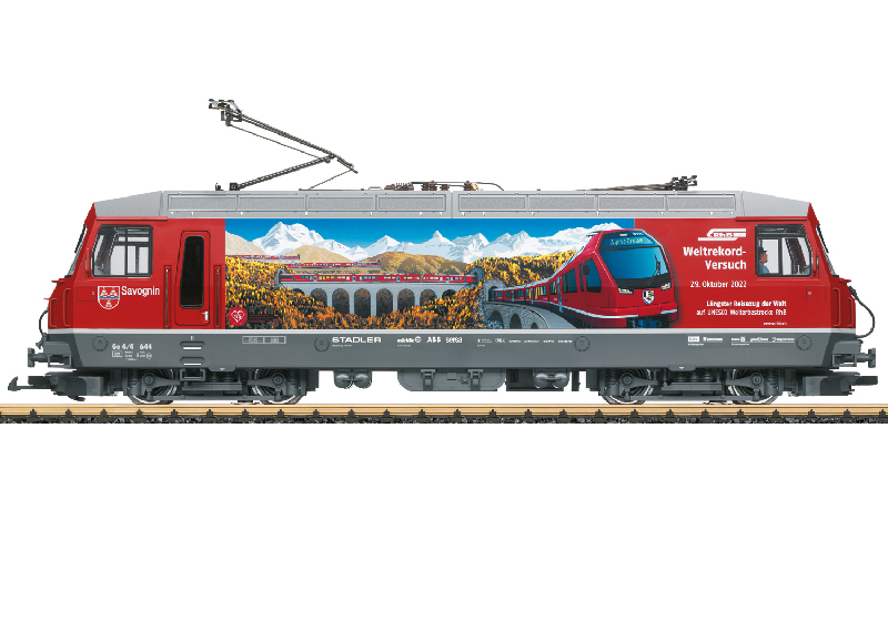 LGB Art. Nr. 21431 - Elektrolokomotive Ge 4/4 III - Savognin 644 - Weltrekord Versuch - geglückt!