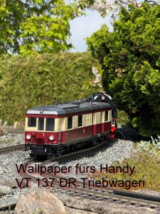 Neues Handyhintergrundbild LGB VT 137 DR Triebwagen - Neuheit 2025 - Art. Nr. 