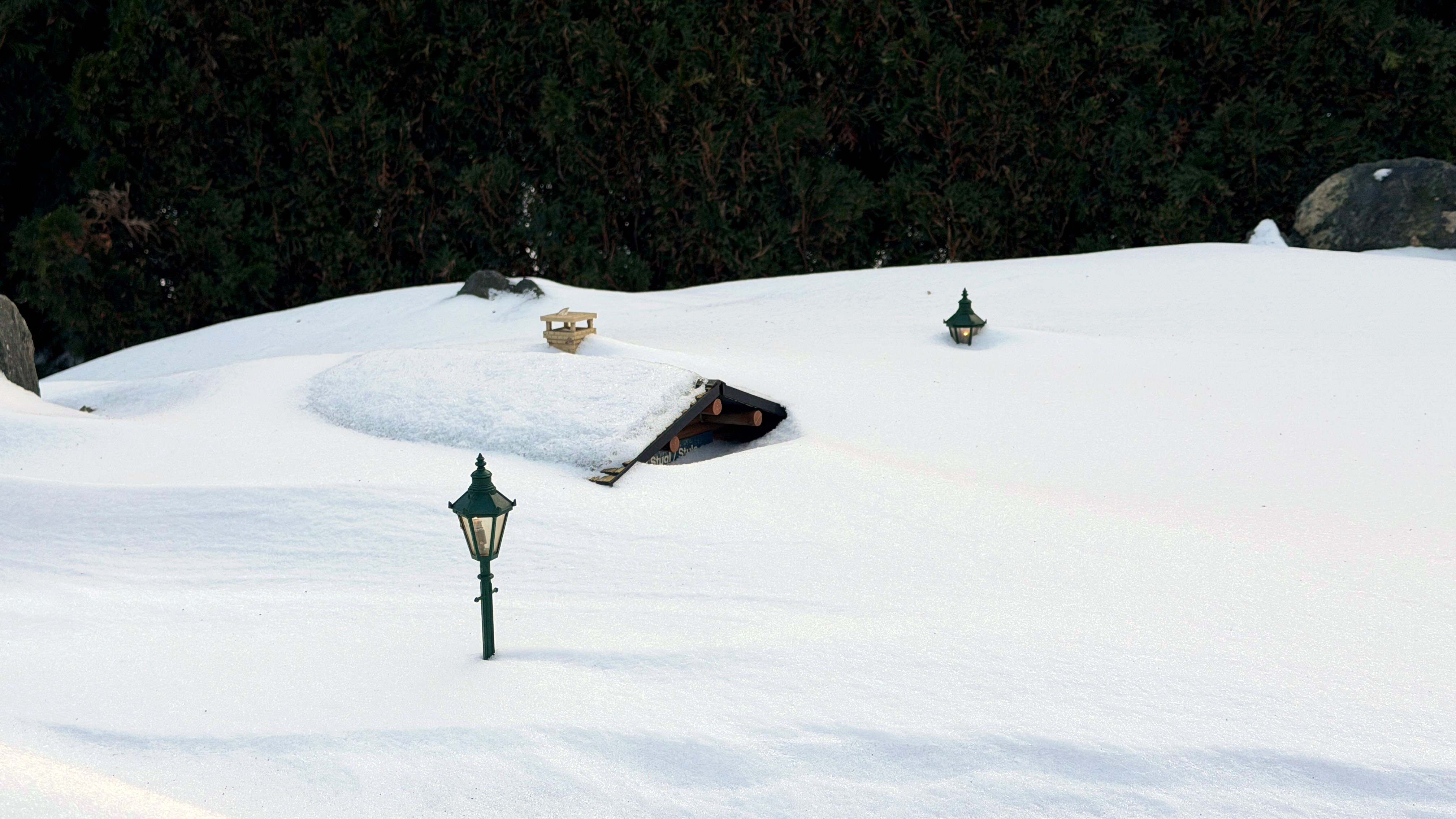 Hier geht im Februar 2026 nun nichts mehr in Sachen Gartenbahn im Norden. Wir freuen uns auf den Fr�hling. 