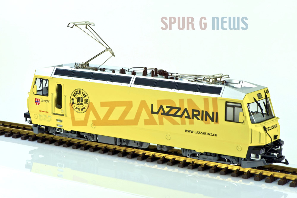 Lazzarini Lok Ge 4/4 III der RhB als Gartenbahnmodell - Basis LGB - Lackierung KISS-Modellbahn