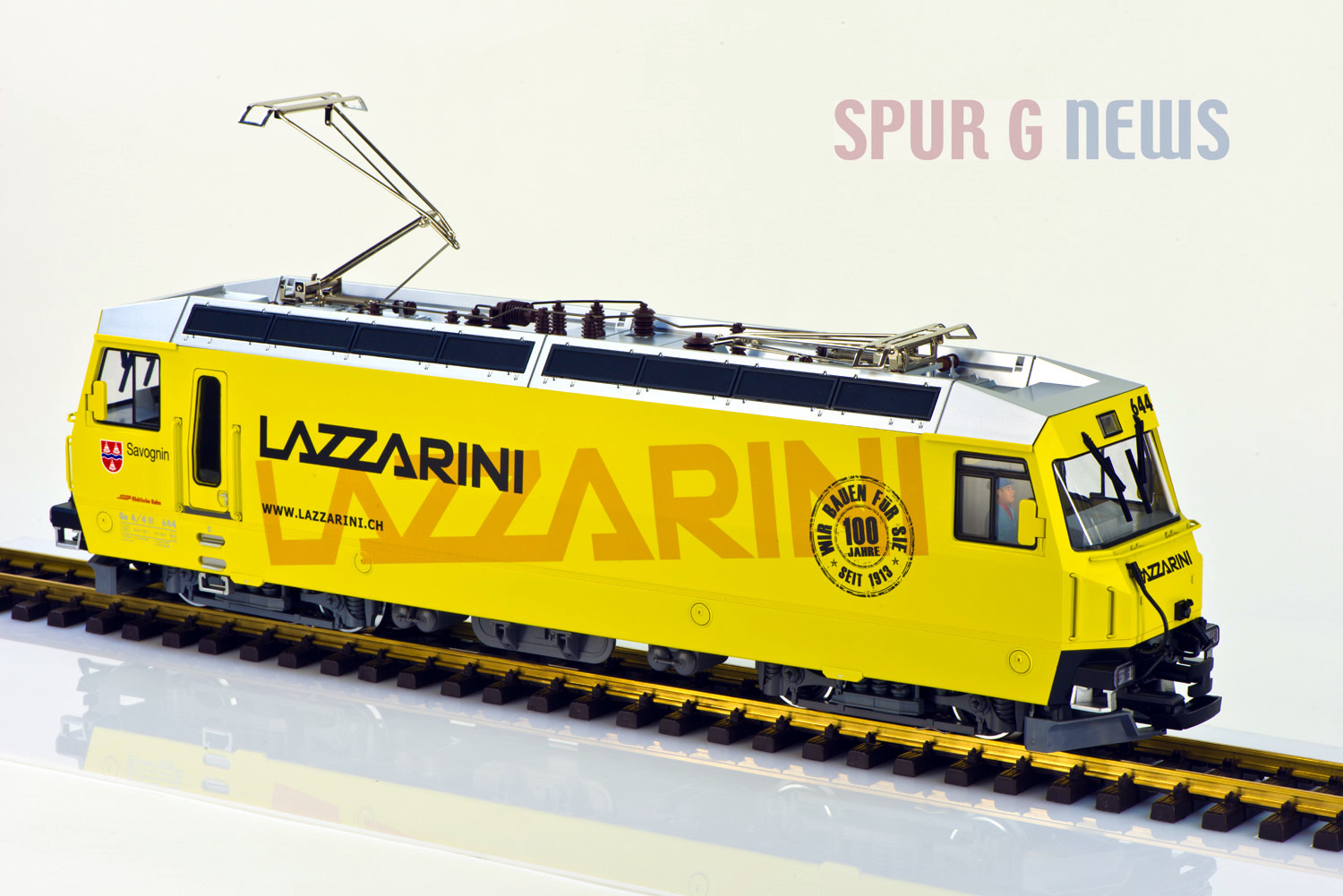 Lazzarini Lok Ge 4/4 III der RhB als Gartenbahnmodell - Basis LGB - Lackierung KISS-Modellbahn