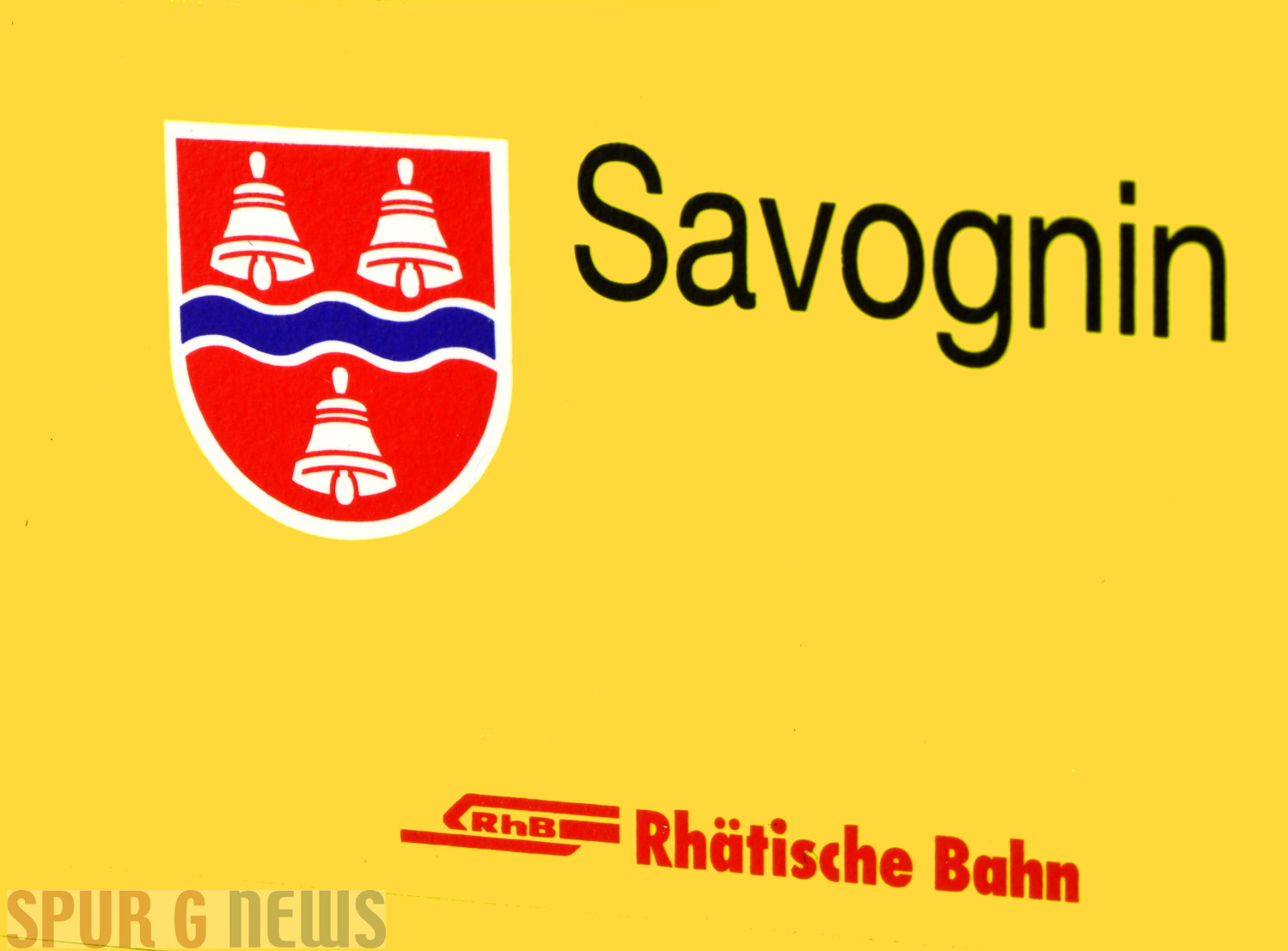 Wappen der Ortschaft Savognin nach der die Nr. 644 der Ge 4/4 III der RhB benannt - besser gesagt: getauft - ist. 