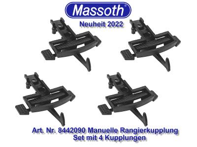 Neuheit 2022 von Massoth:  Manuelle Rangierkupplung - 4er Set