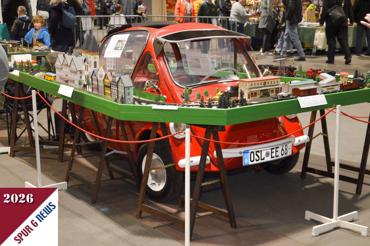 Ob die Rundanlage in Spur 0 in die Original BMW Isetta passt haben wir nicht nachgefragt. In jedem Fall ist der Autoliebhaber auch ein eingefleischter Modellbahner. Danke f�r�s Zeigen! 