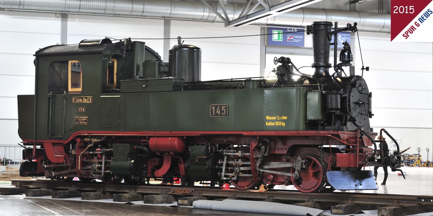 So sieht die Original Lokomotive IV K Nr. 145 am 30.09.2015 in Leipzig aus!