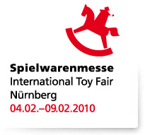 Logo und Zeitraum der für Fachbesucher geöffneten Spielwarenmesse in Nürnberg. 