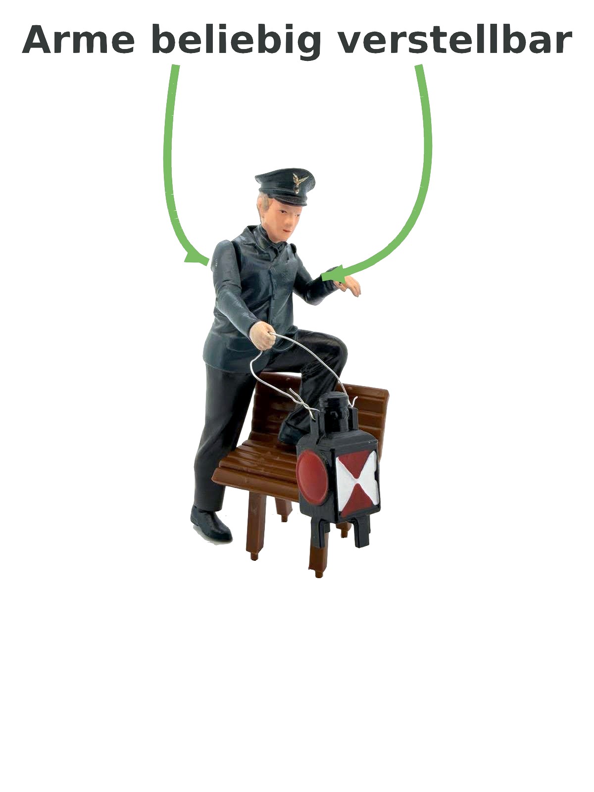Rangierer "Markus" - DR/HSB, mit beweglichen Armen und Laterne 