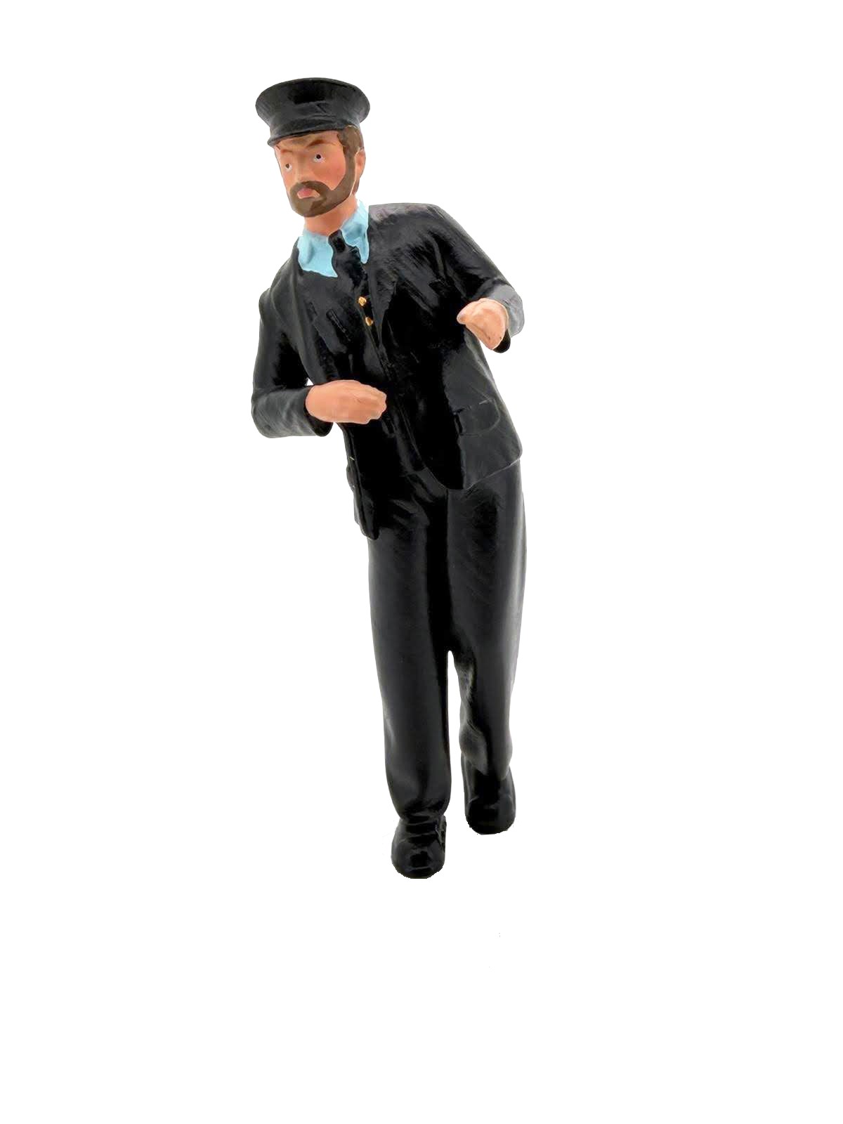 Lokf�hrer "Tobias" DR/HSB, Dampflok, stehend, rechts lehnend.