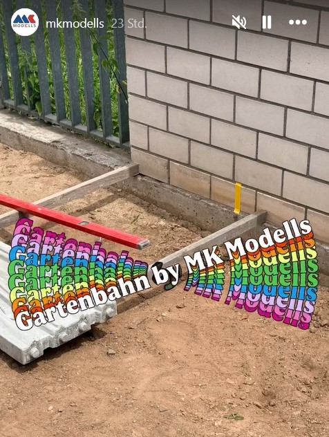 In der N�he von Frankfurt am Main entsteht eine Gartenbahn mit den vorgefertigten Betonteilen von MK Modells. 