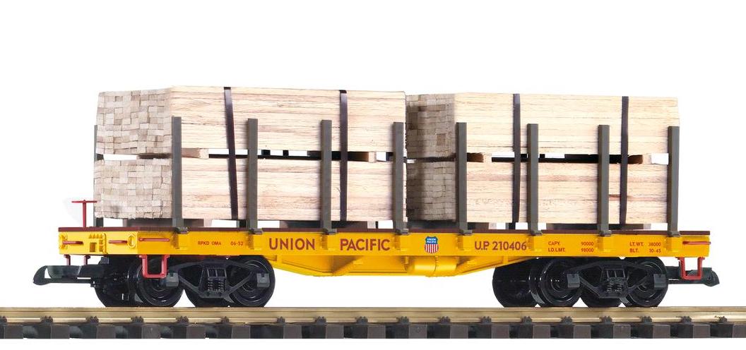 PIKO 2018 - Rungenwagen mit echtem Holz beladen - UP - Union Pacific - nicht im Hauptkatalog