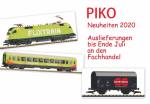 PIKO - Auslieferung der Neuheiten bis Ende Juli 2020 an den Fachhandel - Flixtrain Lok und Wagen, sowie Gterwagen Club Cola