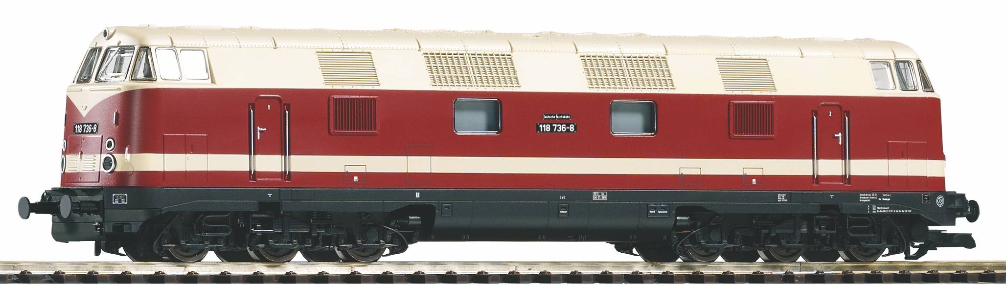 G Sound-Diesellok BR 118 inkl. PIKO Sound-Decoder, 6 achsige DR Diesellok, Deutsche Reichsbahn in Epoche IV