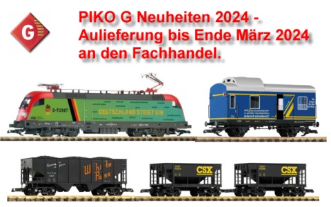 PIKO Neuheiten 2024 - Auslieferung bis Ende März an den Fachhandel!