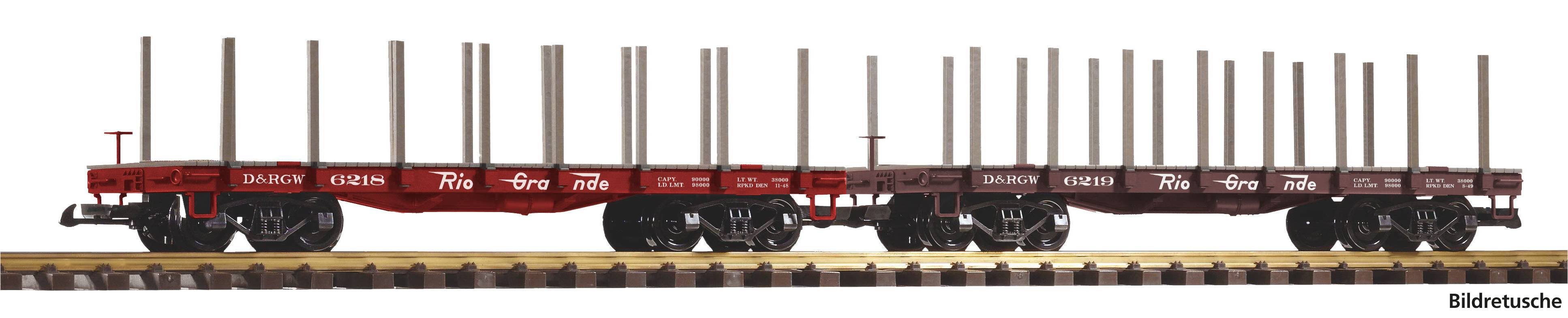 G 2er Set Rungenwagen D&RGW - Art. Nr. 38797