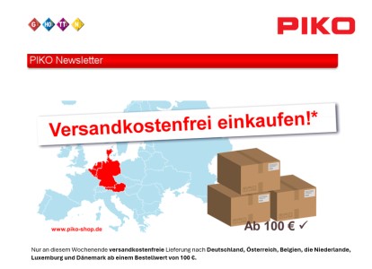 Versandkostenfreie Bestellung bei PIKO am NikolausWochenende