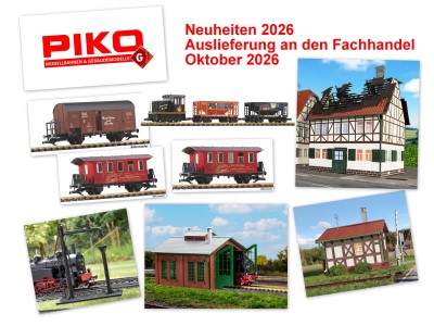 PIKO Neuheiten 2026 - Auslieferung an den Fachhandel Oktober 2026