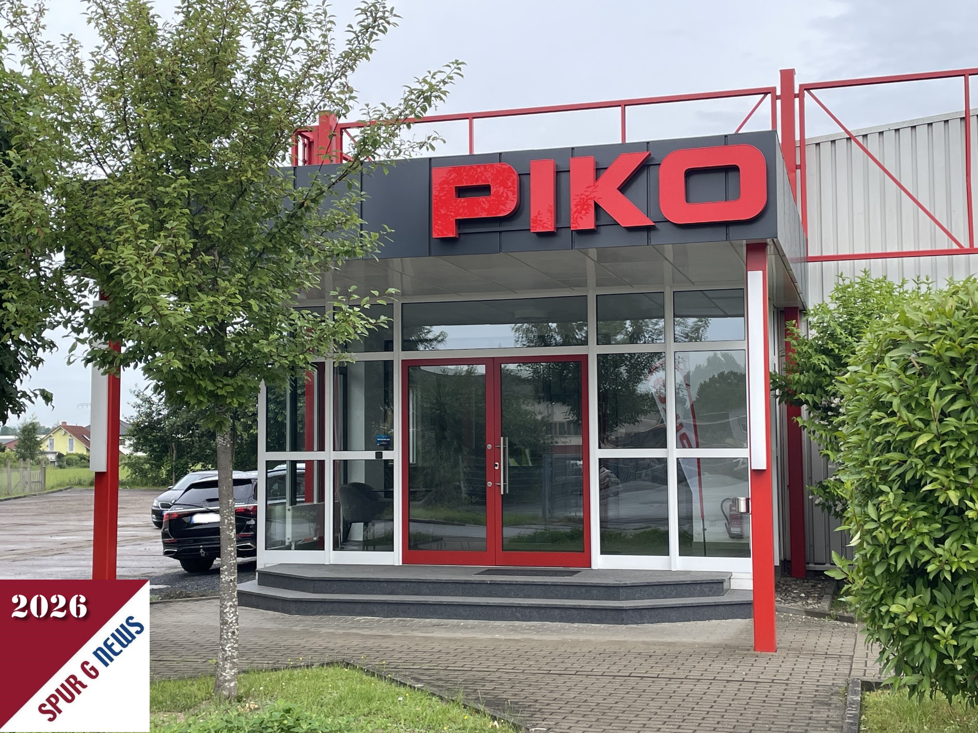 Der Eingang zum PIKO Werk in Sonneberg. Hier geht es zur Anmeldung, dem Konferenzraum und den B�ros. 