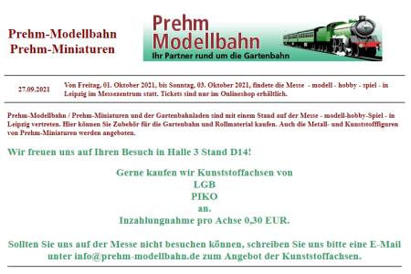 Prehm-Modellbahn auf der Leipziger Messe - modell-hobby-Spiel