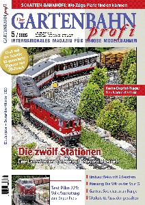Der GARTENBAHN profiDer GARTENBAHN profi internationales Magazin für große Modellbahnen 5/2025 war am 19.08.25 im Briefkasten und im Zeitschriftenhandel verfügbar.