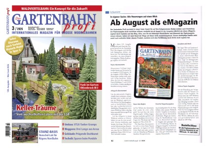 Der GARTENBAHN profi internationales Magazin f�r gro�e Modellbahnen  3/2026 - ab August 2026 als E-Paper