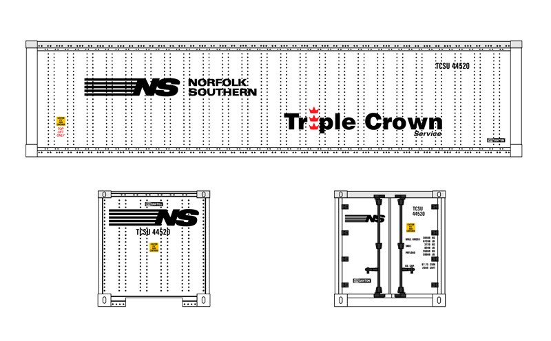 USA Trains : Art. Nr. R1710B - NS Triple Crown 40 Fu Container 