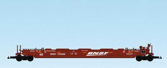 USA Trains : Art. Nr. 17136-B - Intermodal Containerwagen BNSF - brauner Wagen - weies Logo