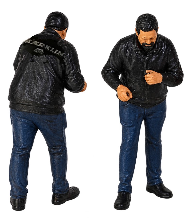 Es gibt die Modellbahnfigur Daniel Kahler von Märklin auch in der schwarzen Arbeitsjacke mit dem Märklin LOGO auf dem Rücken!