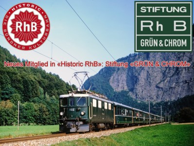 Historic RhB - neue Stiftung Rh B Grün&Chrom
