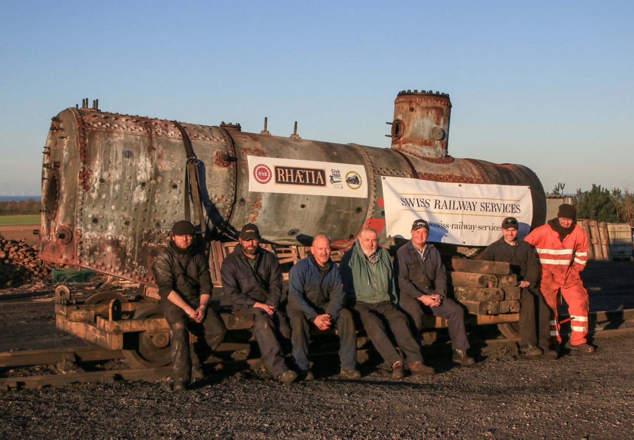 Die Werkstattcrew der North Norfolk Railway in Weybourne (Club 1889)
