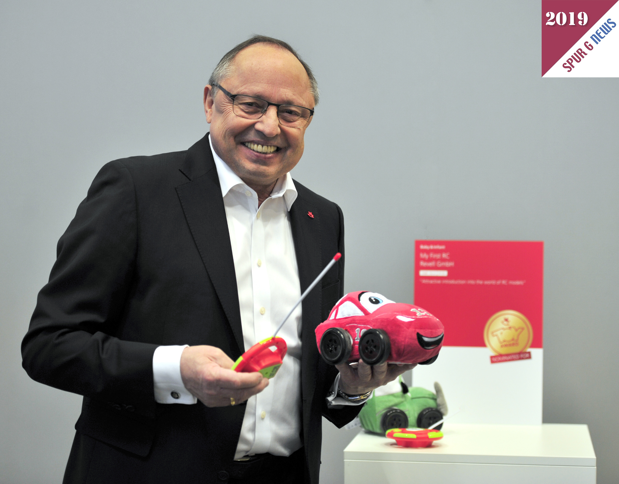 Herr Ernst Kick, Vorsitzender der spielwarenmesse, bei der Hauptpressekonferenz 2019 mit Vorstellung der nominierten fr den Toy Award 2019