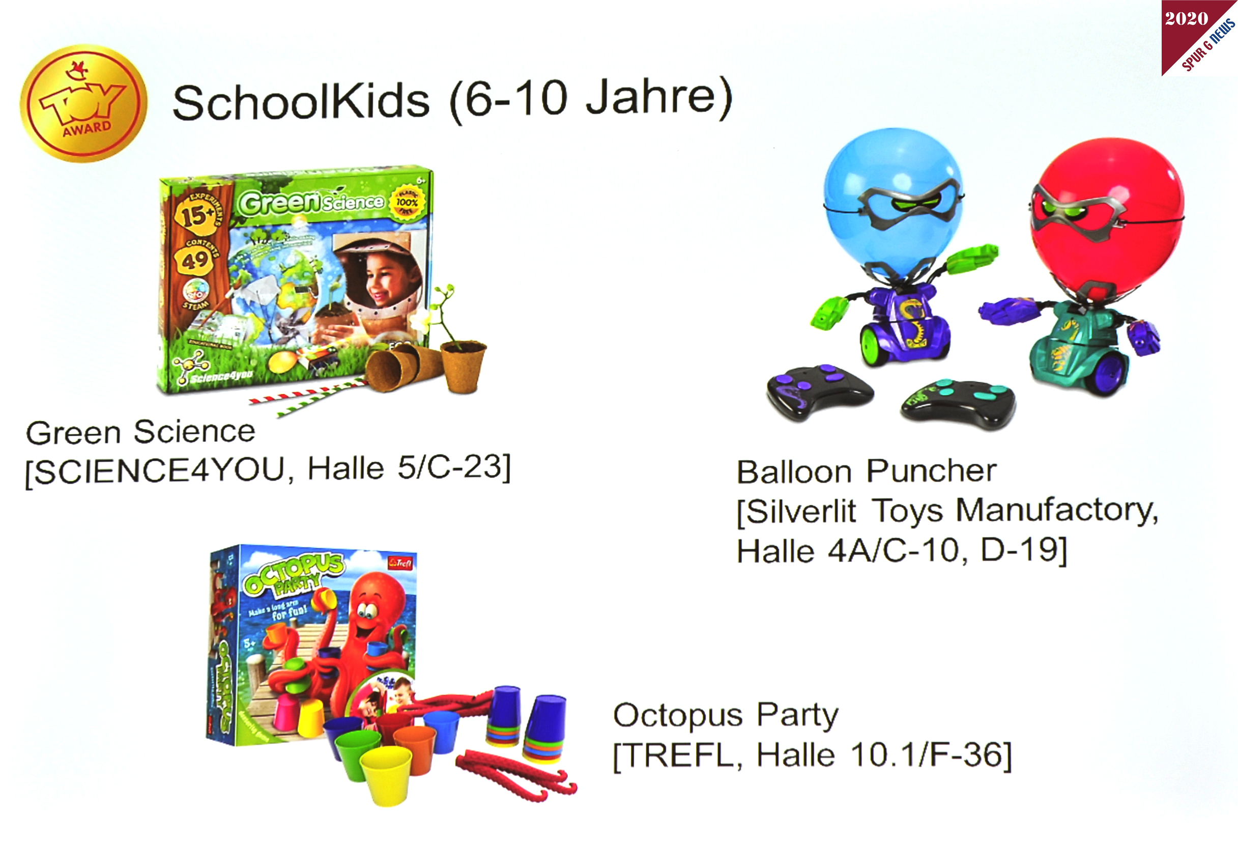 Toy Award 2020, SchoolKids 6-10 Jahr, Green Science, Balloon Puncher, Octopus Party