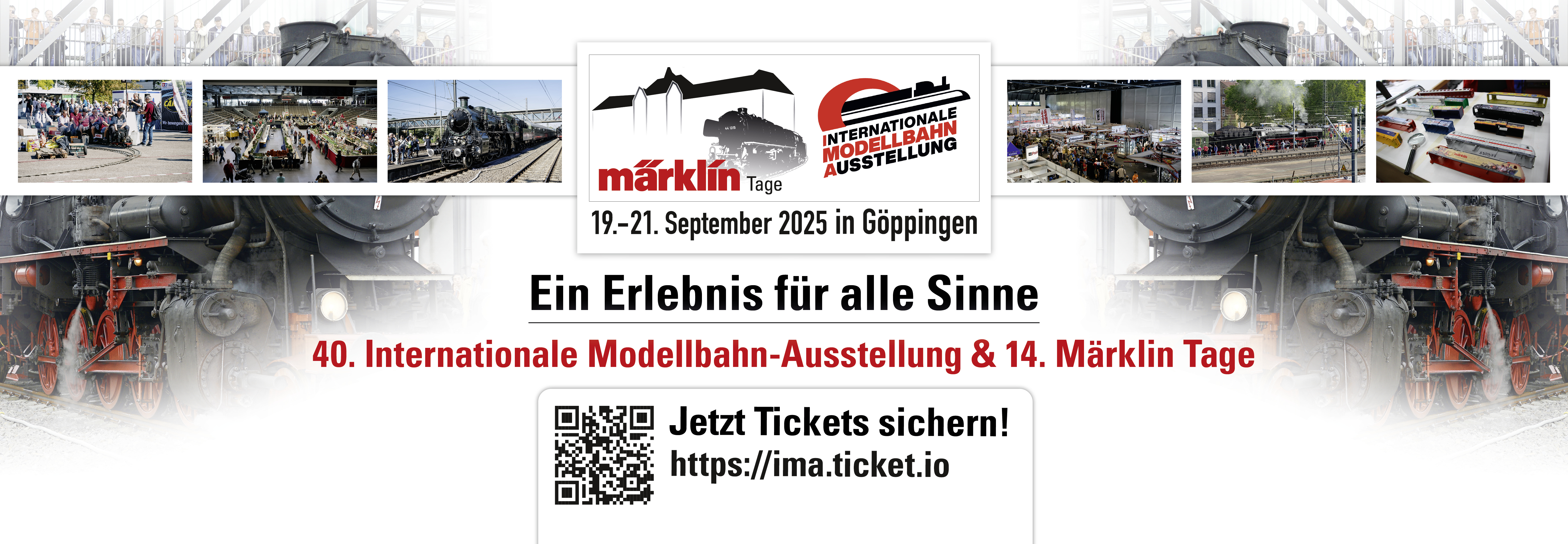 14. Märklintage und 40. IMA vom 19.-21. September 2025 in Göppingen. Jetzt Ticket sichern!