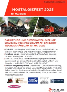 Nostalgiefest am 10. Mai 2025 bei der Pinzgauer Lokalbahn in sterreich.