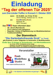 RMS - Raab Modellbau Studio - Einladung "Tag der offenen Tr 2025" zum Drei-Lnder-Treffen in Kronach, Tag der offenen Tr im Raab Modellbau Studio zum Drei-Lnder-Treffen in Kronach! 