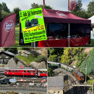 Am Samstag 15.8. und Sonntag 16.8. ist das Gartenbahntreffen in Eschershausen. LGB ist dabei!  