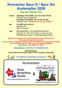 Kronacher Spur G / Spur IIm - Andampfen 2026 am 14. und 15. M�rz 2026 