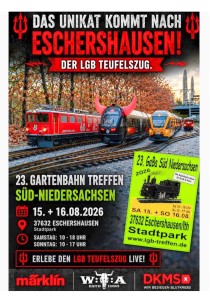 23. GaBa Süd Niedersachsen - Eschershausen / IDas Unikat kommt nach Eschershausen:Der LGB Teufelszug.