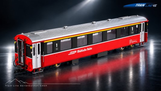 Neu bei Train Line Gartenbahnen: Der RhB Personenwagen EW III in der Bernina-Ausf�hrung