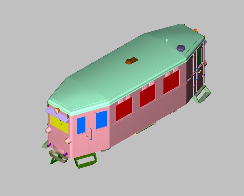 3D Modell des T1 von Trainline Gartenbahnen